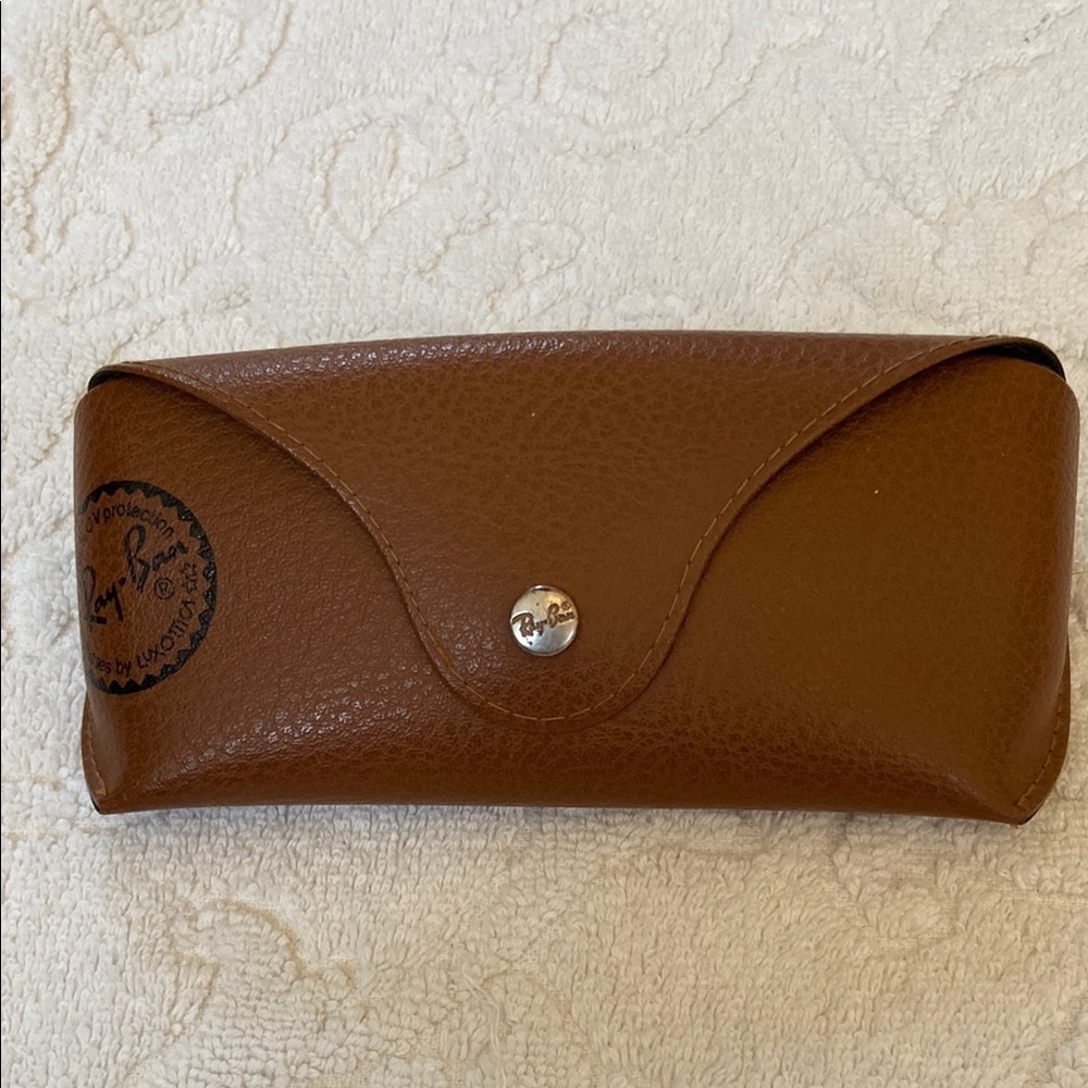 Ray-Ban Tan Leather Eyewear Case​​​​​